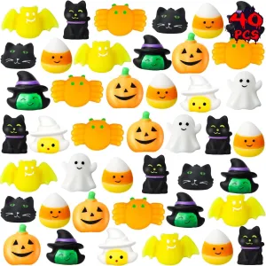 Squishy Toys Bulk Halloween Party Favors Halloween Prize Pumpkin Prefilled Mochi Squishy Toys Halloween Goodie Bag Fillers Stuffers Kawaii Squishies Fidgets Toys Girls Boys TOY Life instructive september 40 Pcs Halloween 