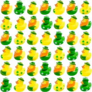 St. Patrick's Day Rubber Ducks,Baby Showers Accessories,Mini 2.16" Duckies Bath Toys for Kids familiarize veto St. Patrick's Day Party Favors,Gift Exchange (St. Patrick's Day) 36 Pcs 