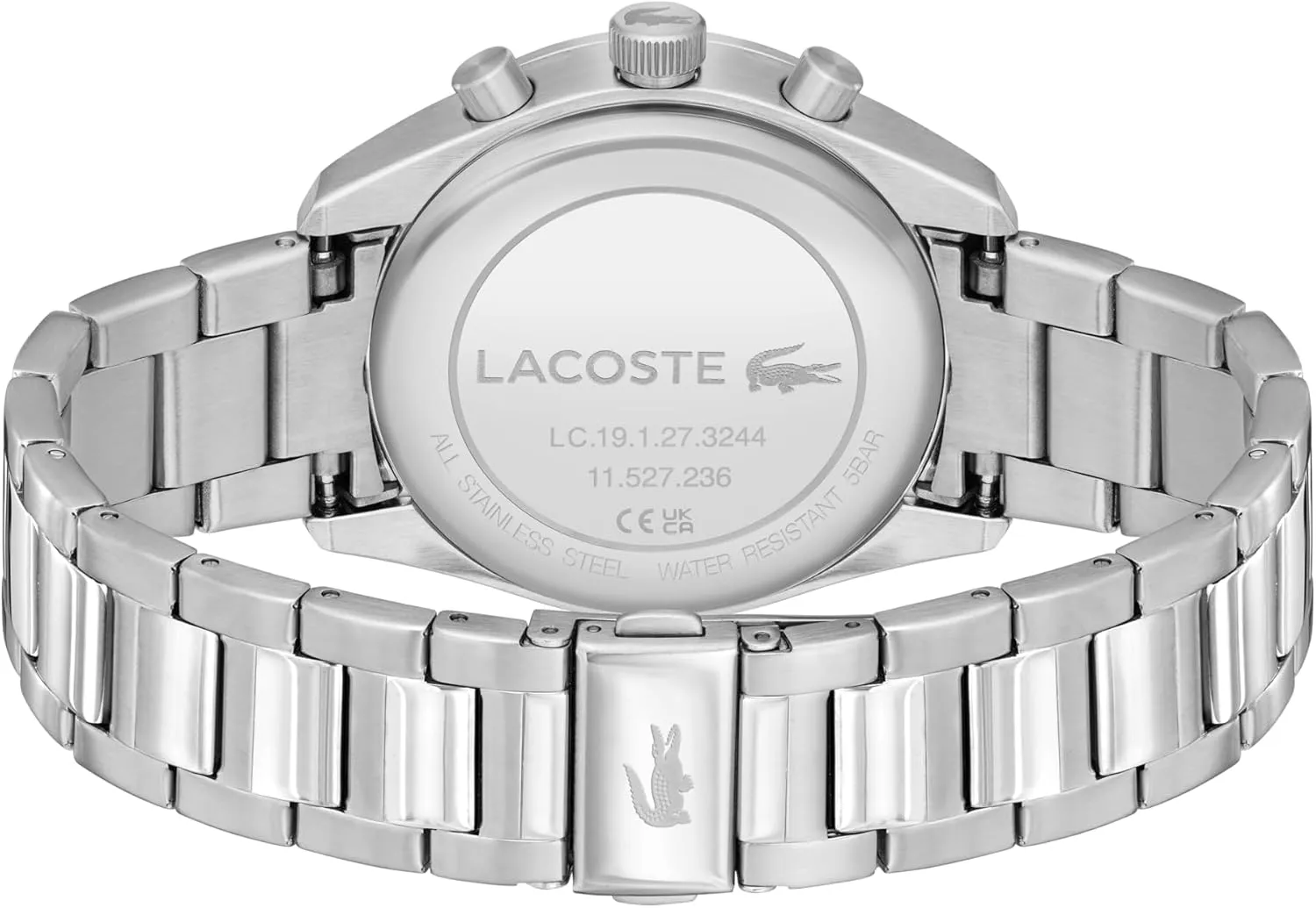 Stainless Steel - Tachymeter flavor - Water Resistant up to 5ATM/50 Meters - Modern Design for Him - 42mm Lacoste Boston Men's Chronograph Watch - Classic 