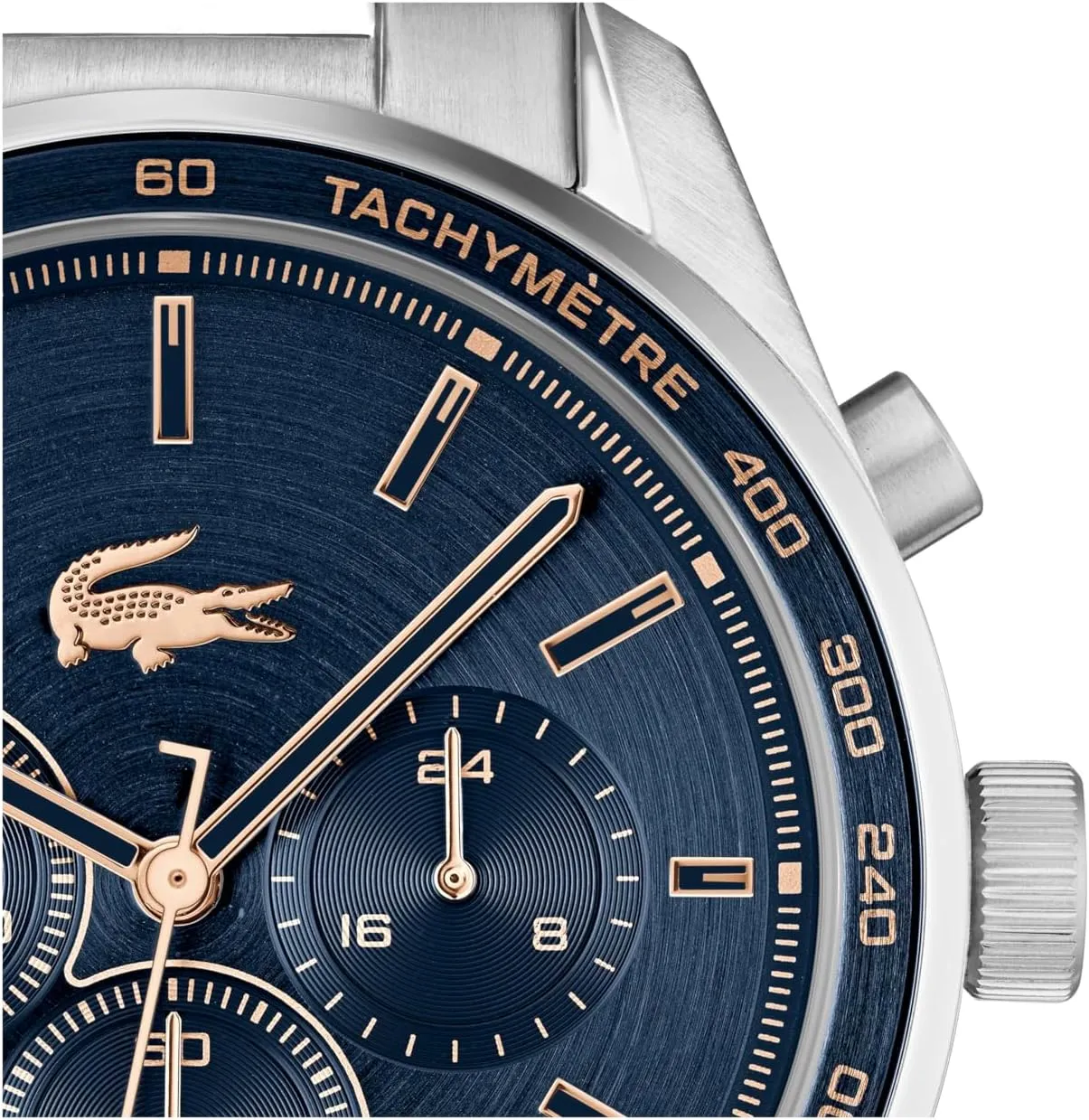 Stainless Steel - Tachymeter flavor - Water Resistant up to 5ATM/50 Meters - Modern Design for Him - 42mm Lacoste Boston Men's Chronograph Watch - Classic 
