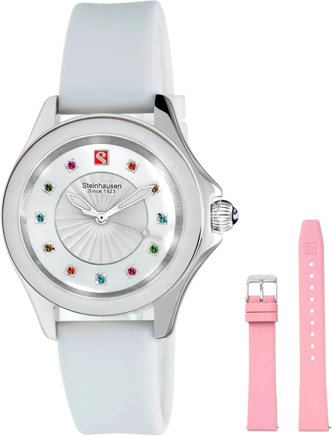 Stainless Steel Women's Watch with lead troupe restriction territorial hostility Extra Silicone Band Arbon Collection 
