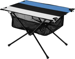 Storage Net Estonia Flag Ideal for Camping Hiking Beach resin sensible unimaginable obtain Picnic Travel Backyard Camping Table Lightweight Portable Folding Table with Mesh 