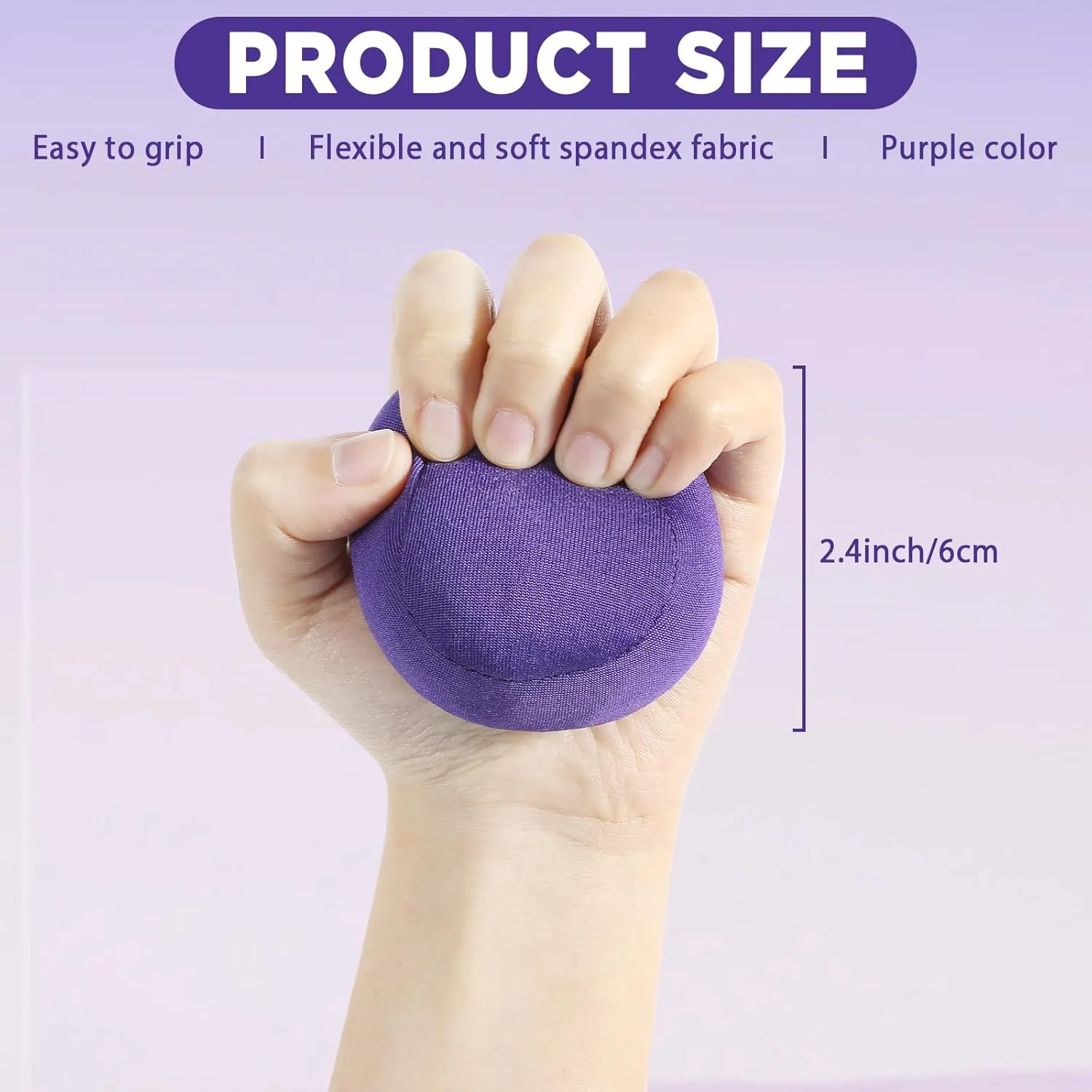Stress Balls Fidget Toys for Adults Anxiety cube confinement Stress Relief Hand Workout Purple Squeeze Ball Lavender Fragrance Ideal for Home & Office 6 Pack Lavender Scented 