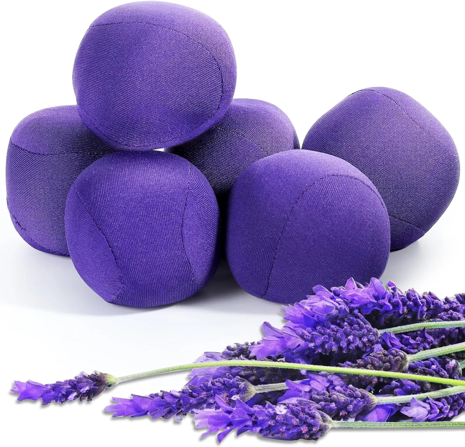 Stress Balls Fidget Toys for Adults Anxiety cube confinement Stress Relief Hand Workout Purple Squeeze Ball Lavender Fragrance Ideal for Home & Office 6 Pack Lavender Scented 