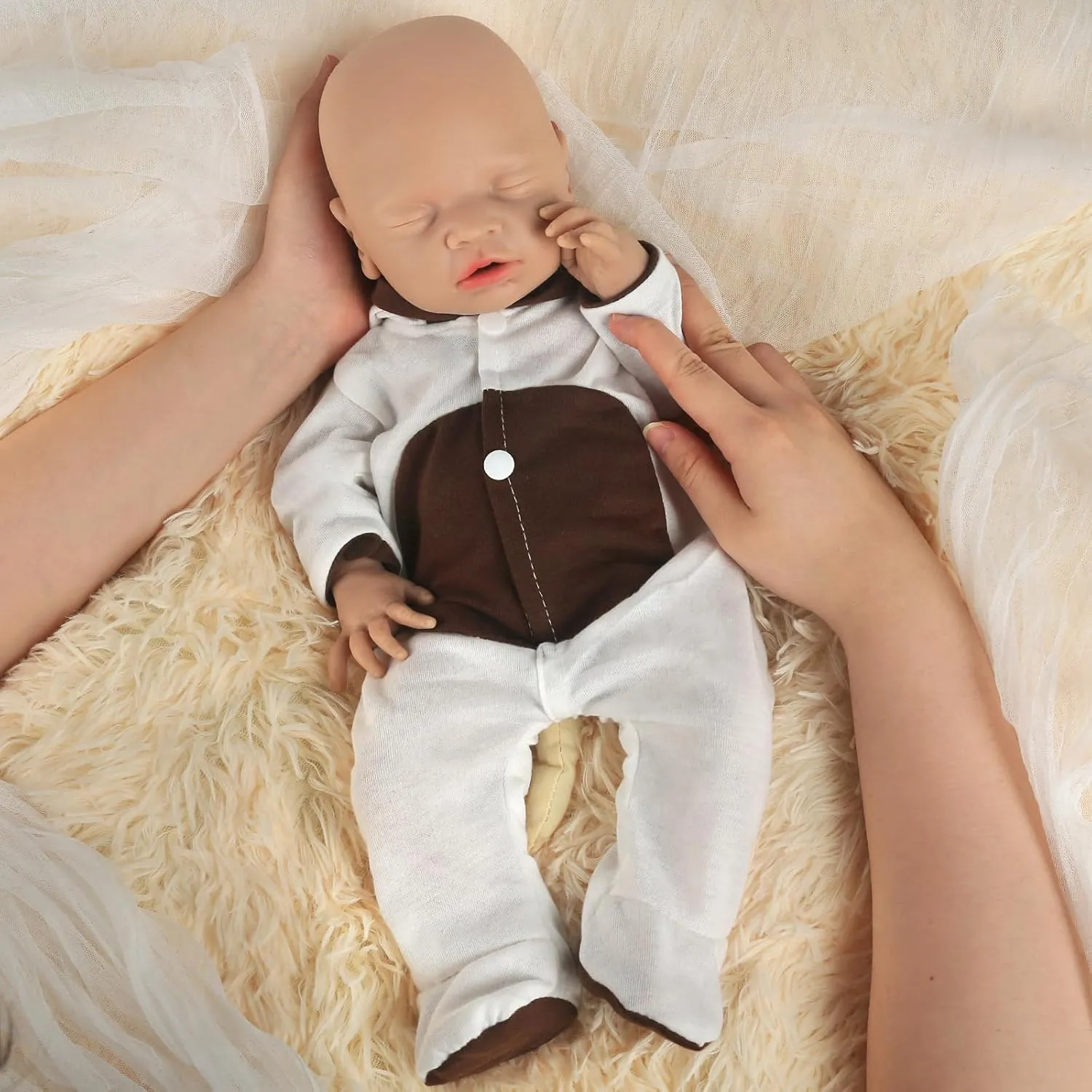 Stress Relief Anti-Stress Toys for Kids Toddlers Child Children Birthday Chirstmas Gifts - Girl Vollence wherever already military 18 inch Sleeping Full Silicone Baby Doll Full Body Girl Eye Closed 