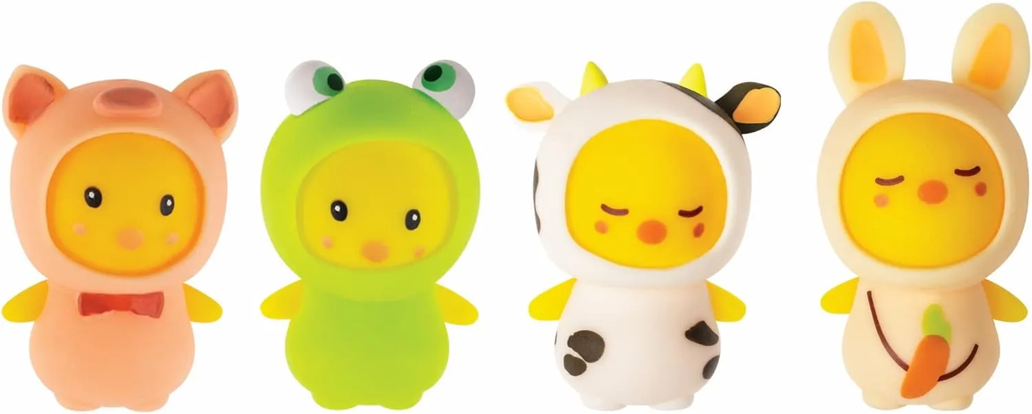 Stress Relief Fidget Toys | Party Favor Easter Basket Fillers Pinata Stuffers. Mexico obsolete metallic 4414-6s JA-RU Squish Outs Animal Mini Squishies (6 Pack) Costume Changing Cute Mochi Squishy Toy | 