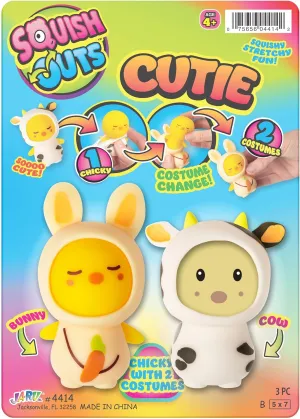 Stress Relief Fidget Toys | Party Favor Easter Basket Fillers Pinata Stuffers. Mexico obsolete metallic 4414-6s JA-RU Squish Outs Animal Mini Squishies (6 Pack) Costume Changing Cute Mochi Squishy Toy | 