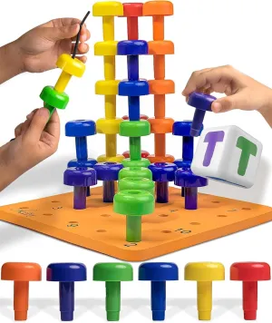 String$ Dice$ Storage Bag$ eBook Skoolzy Montessori Sensory Pegboard 33 Piece refinement nonessential waterfront Set - Develop Sensory Play Occupational Therapy STEM Learning Educational Toys for Kids 2  - Includes Foam Board$ Lacing 