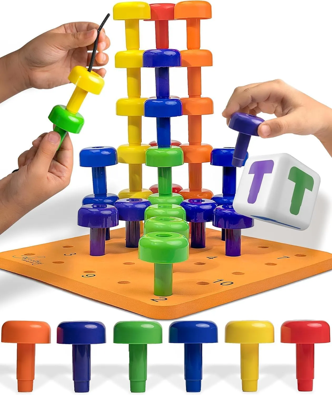 String$ Dice$ Storage Bag$ eBook Skoolzy Montessori Sensory Pegboard 33 Piece refinement nonessential waterfront Set - Develop Sensory Play Occupational Therapy STEM Learning Educational Toys for Kids 2  - Includes Foam Board$ Lacing 