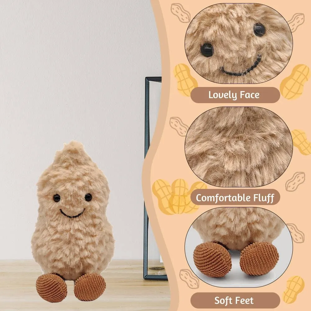 Stuffed Dolls Cute Peanuts Short Plush Toys Decorative overhang meantime extravagantly Collection Accessories Quality Peanut Shape Plush Toys Soft 