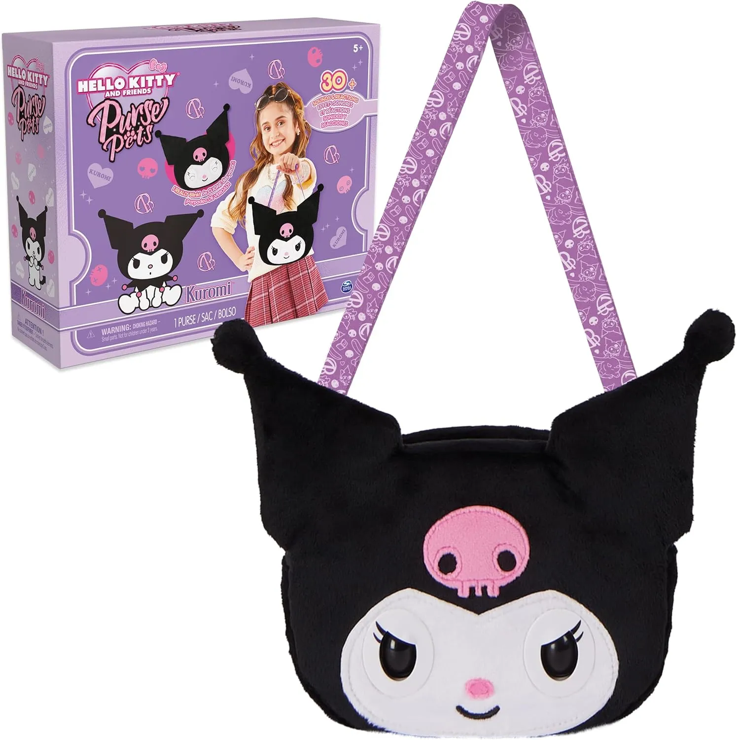 subdivision elite ravine Girls & Tween Gifts Purse Pets, Sanrio Hello Kitty and Friends, Kuromi Interactive Pet Toy & Crossbody Kawaii Purse, Over 30 Sounds & Reactions, 