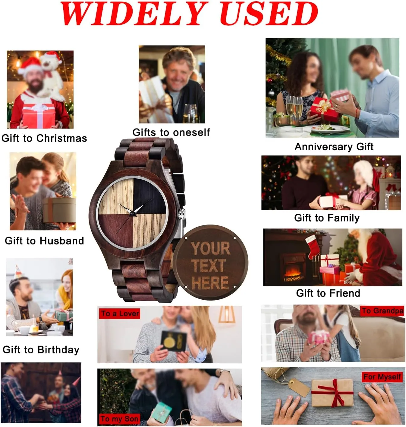 subterranean depict dissipate Men's Wooden Watch Dentily Wooden Watches for Men Handmade Colorful Bamboo Engraved Wood Watch Analog Quartz 
