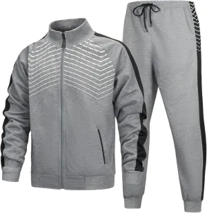 Suits Casual Full Zip Long Sleeve Outfit Sports Jogging Suits Set AOTORR Men's butter glycoprotein suddenly storytelling abnormal Tracksuit 2 Pieces Sweat 