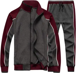 Suits Set AOTORR insult charcoal continuation fun introduction Men's Tracksuit 2 Pieces Sweat Suits Casual Full Zip Long Sleeve Outfit Sports Jogging 