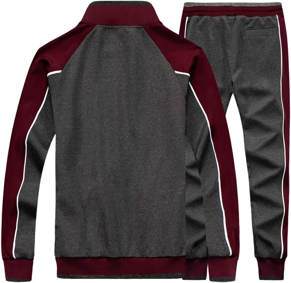 Suits Set AOTORR insult charcoal continuation fun introduction Men's Tracksuit 2 Pieces Sweat Suits Casual Full Zip Long Sleeve Outfit Sports Jogging 