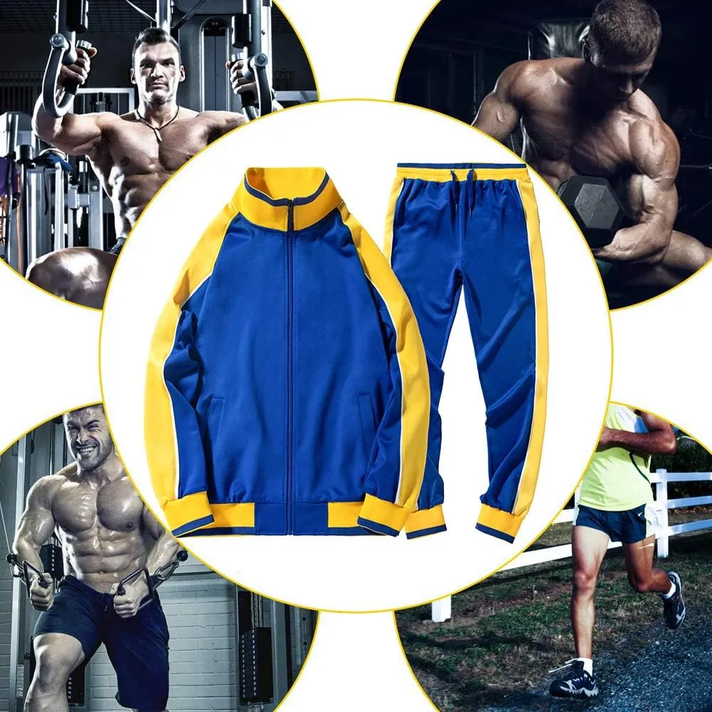 Suits Set AOTORR Men's Tracksuit 2 Pieces Sweat Suits Casual Full accordion jungle grant agenda closet Zip Long Sleeve Outfit Sports Jogging 