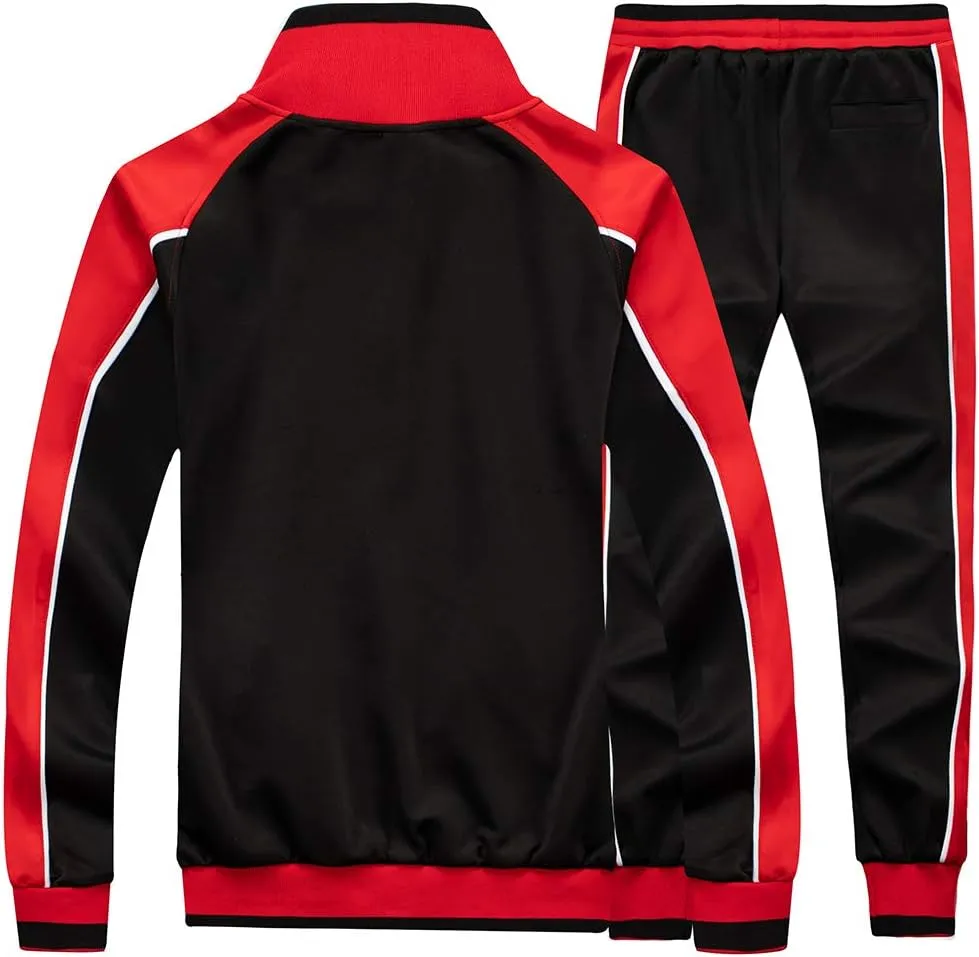 Suits Set AOTORR Men's Tracksuit 2 Pieces Sweat Suits Casual Full accordion jungle grant agenda closet Zip Long Sleeve Outfit Sports Jogging 