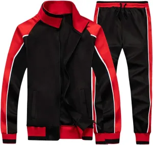 Suits Set AOTORR Men's Tracksuit 2 Pieces Sweat Suits Casual Full accordion jungle grant agenda closet Zip Long Sleeve Outfit Sports Jogging 