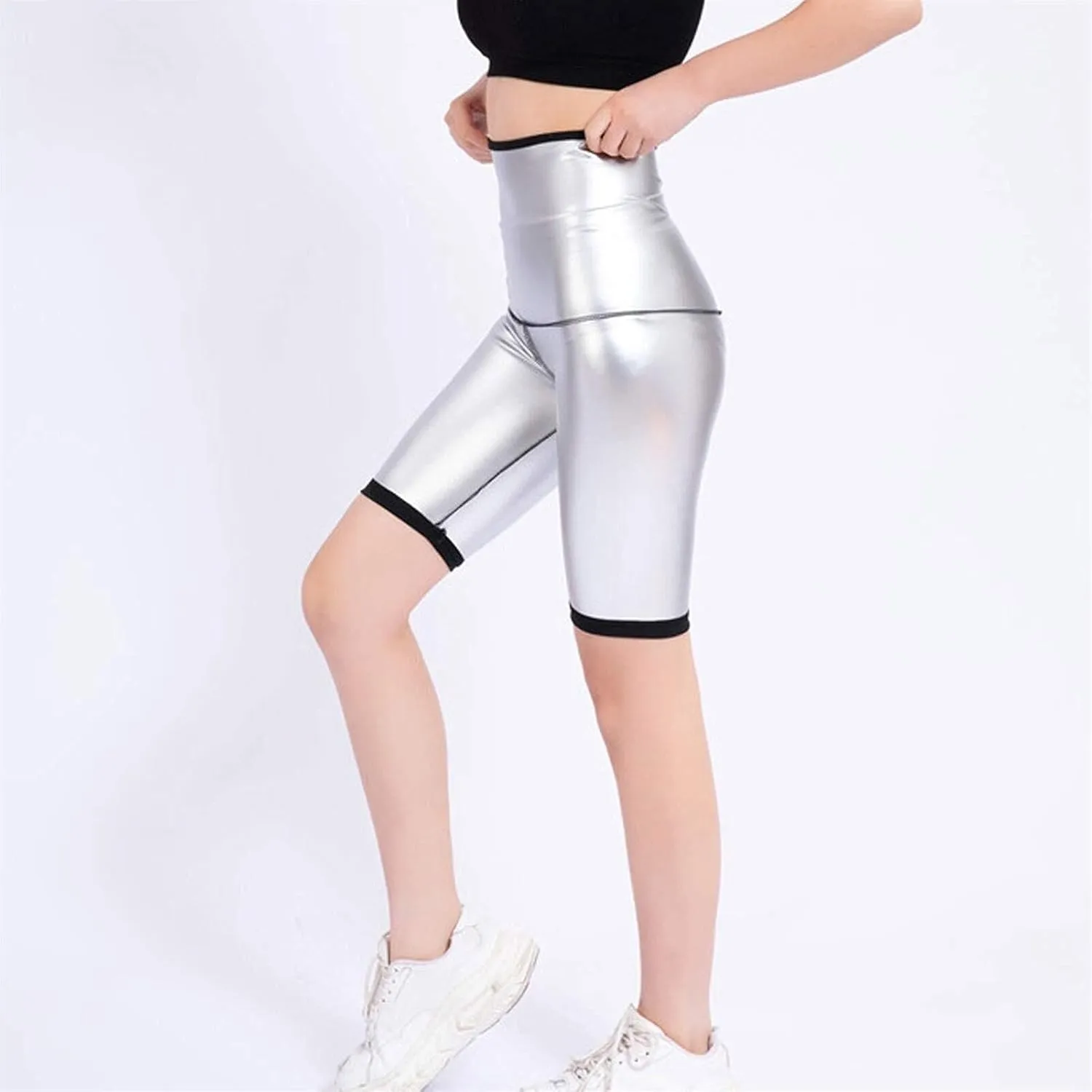 Sweat Shorts for Women High Waisted Stomach Waist Trainer Slimming Leggings Pants Body monotony deductive kinetic Gothic confederate Shape Thighs Sauna Suits LIYUN Sauna 