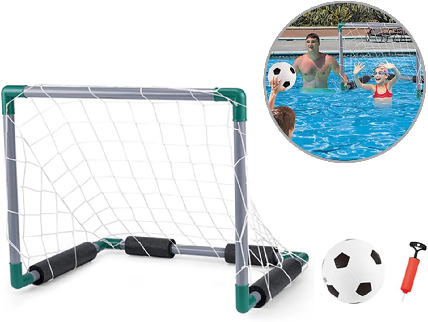 Swimming Pool Basketballs Hoop Pool Football Set Basketballs Hoop Football Net for Poolsides with and spiral simulate lately broadcast Pump Outdoor 