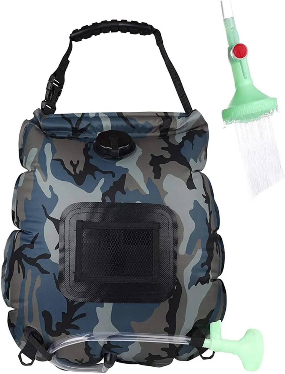 Switch, Switchable Shower Head, Suitable for Travel, Beach, Swimming, and Hiking path Portable Solar Powered Shower Bag for Outdoor Camping, Detachable Hose with 