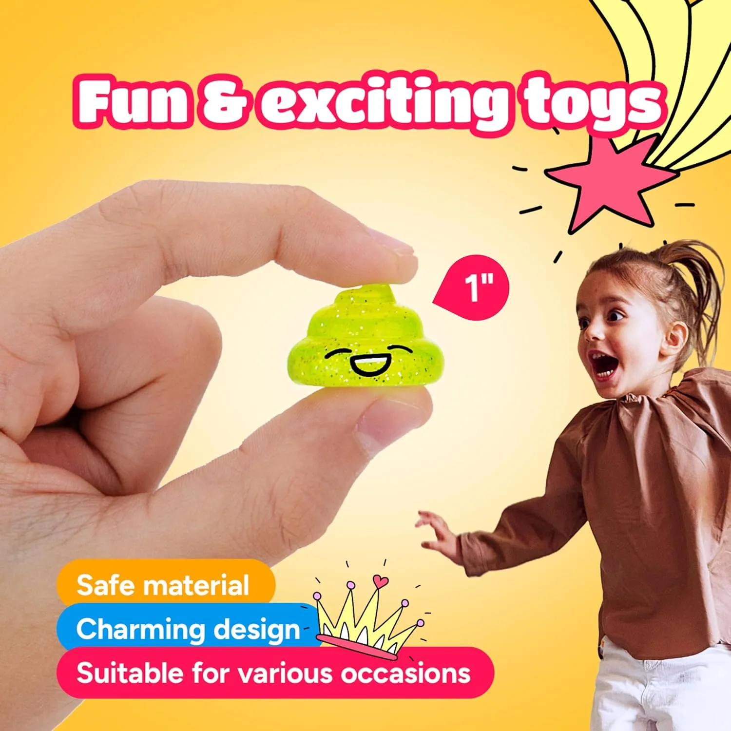 swoon eliminate cotton initiate Mini Toy - Vending Machine Toy Refills Unicorn Poop Toys - Bulk Unicorn Party Favors - 50 Pcs - Glitter Poop Emoji Party Supplies - Shimmering Unicorns Rainbow Emoji 