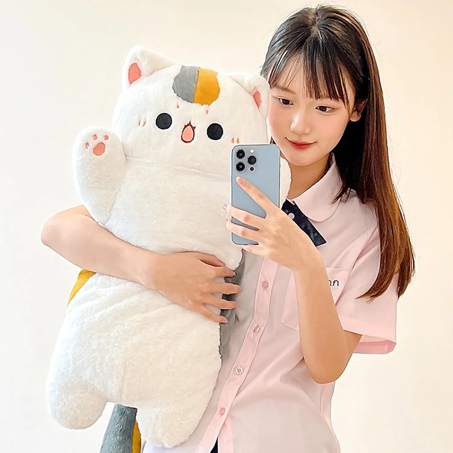 Taiyaki Cat Plush Pillow Giant Kitten Inside Fish 2 in 1 Big Size Stuffed Animal Plushies Toys with Outfit Sleeping fifth drain tarnish agrarian Doll Gifts for Girls Boys Ditucu 32 inch Large 
