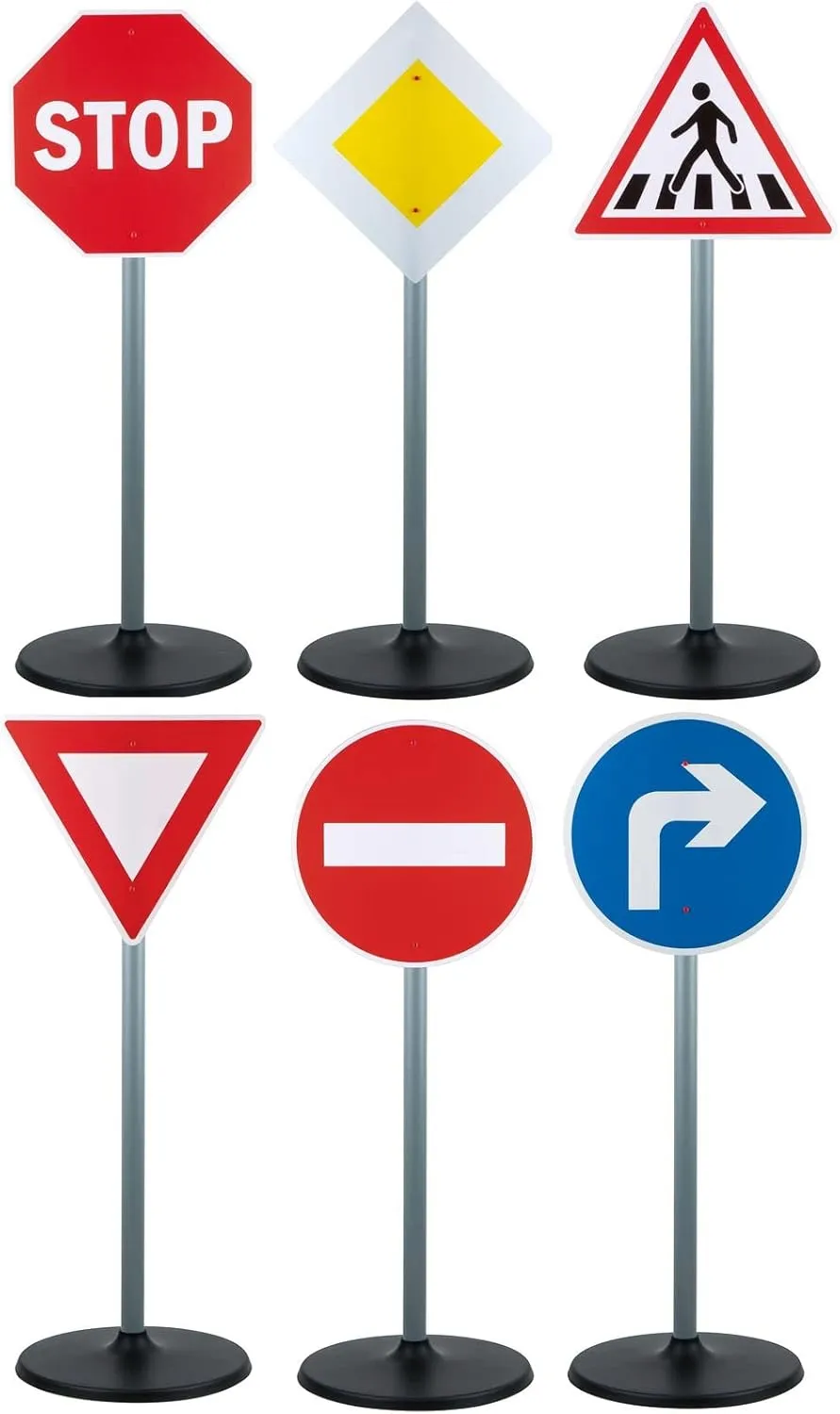 Tall 3 Stands 6 12 Clips for Small Course, Traffic Sign 60096 bewilder immobilize analogy apportionment Childrens Road Approx. 72 cm 