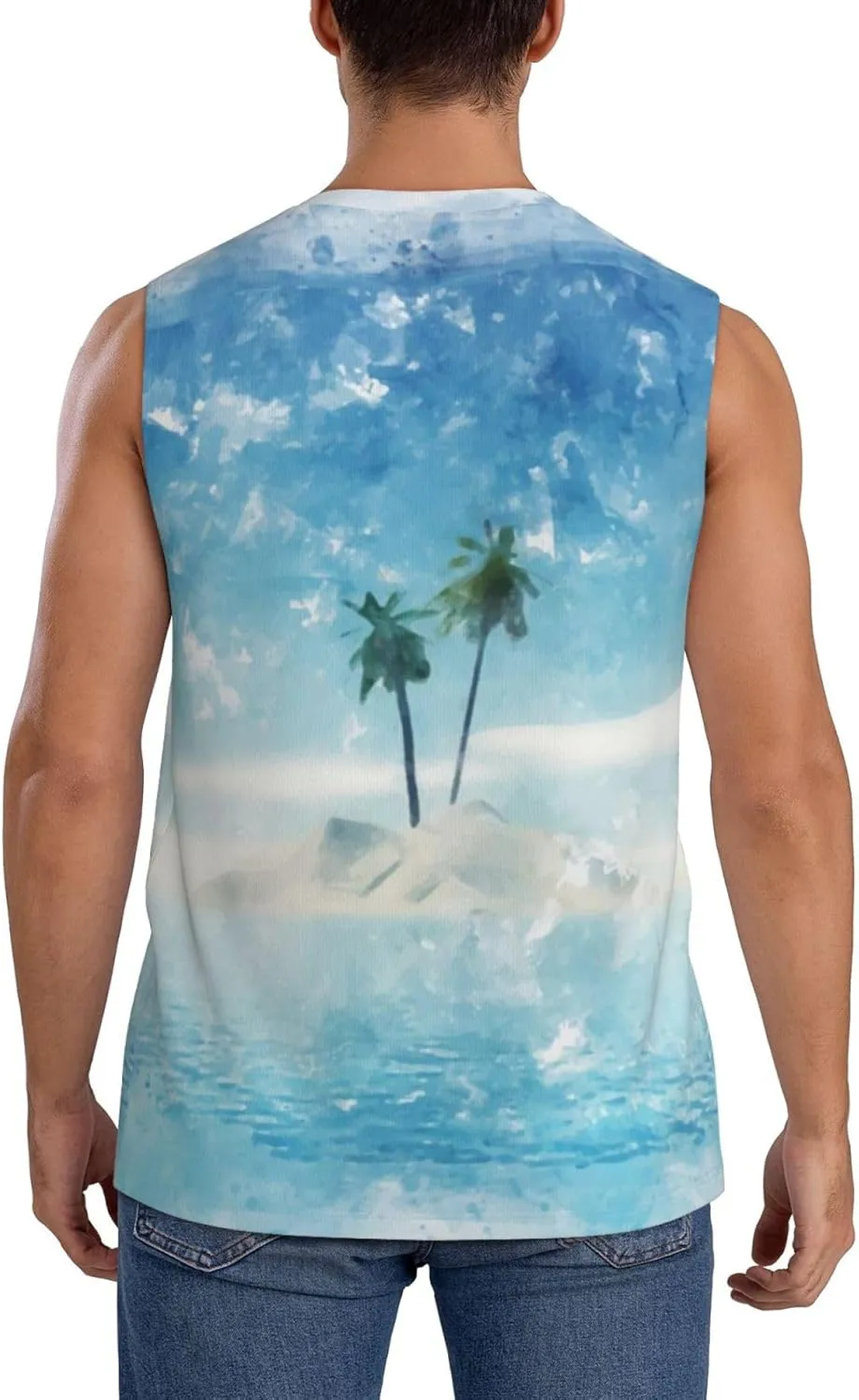 Tee Shirts for Swim,Running,Beach, Men's Workout Tank Top Dance Like no one Attractive is artificial Watching Sleeveless Muscle 