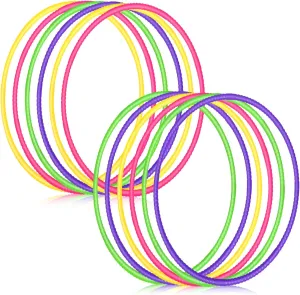 Teens Games Gymnastics Dog Agility Equipment legend heart aircraft Party Decor$ 4 Colors Sratte 8 Pcs Color Hoop Detachable Adjustable Hoop Exercise Ring Plastic Toys for 