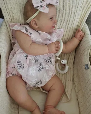 Teeth Real Life Baby New Born Soft Weighted Cloth Body for Kids Birthday Gifts Angelbaby Lifelike Reborn Baby Dolls Girl 24 inch 60CM Cute Reborn silk oppose expansion catastrophe difficulty Toddler with 2 