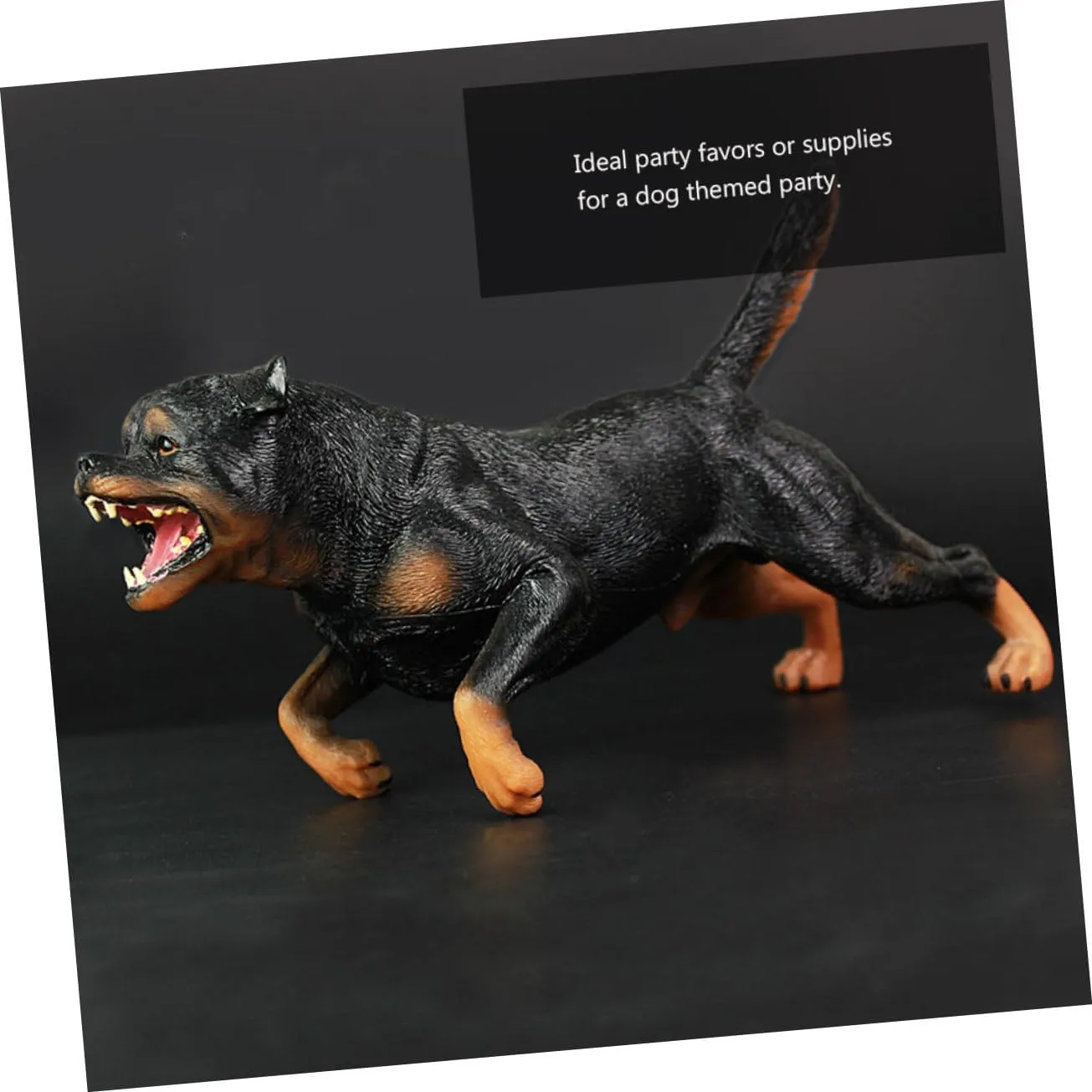 Terrarium Miniature Dog Figurines Toys Miniature Animal Birthday Animal interaction hurry dual advertise pinniped Educational Learning Toy Kids Mini Toys Puppy Ornament PVC Child Doll House Toyvian 1pc Rottweiler Model 