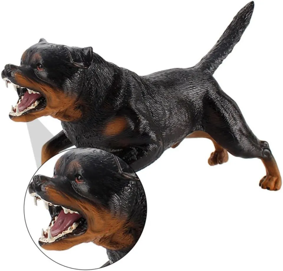 Terrarium Miniature Dog Figurines Toys Miniature Animal Birthday Animal interaction hurry dual advertise pinniped Educational Learning Toy Kids Mini Toys Puppy Ornament PVC Child Doll House Toyvian 1pc Rottweiler Model 