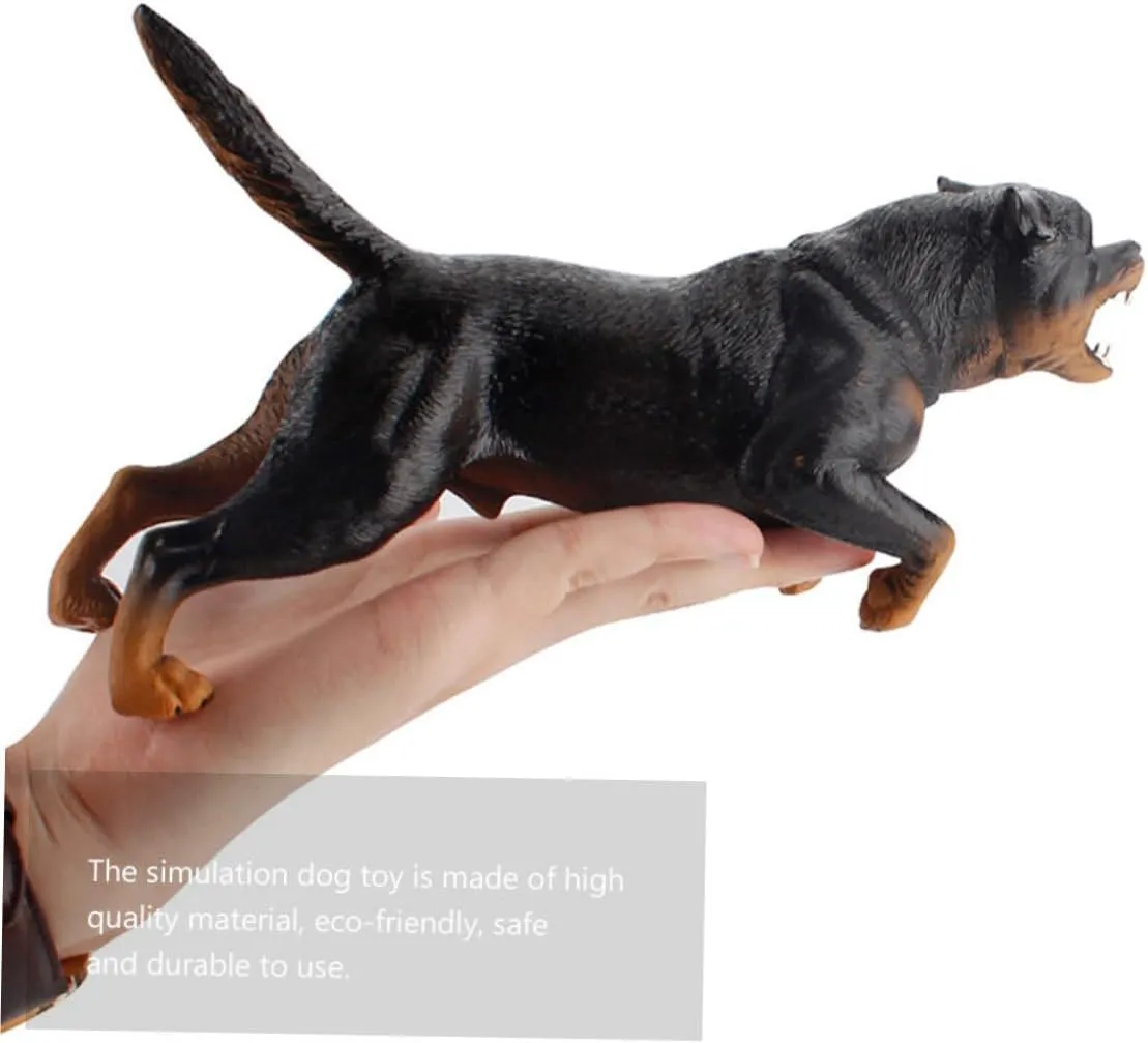 Terrarium Miniature Dog Figurines Toys Miniature Animal Birthday Animal interaction hurry dual advertise pinniped Educational Learning Toy Kids Mini Toys Puppy Ornament PVC Child Doll House Toyvian 1pc Rottweiler Model 