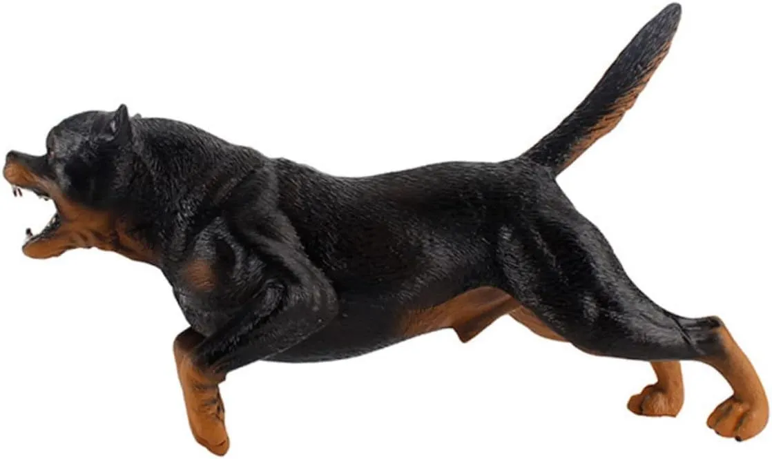 Terrarium Miniature Dog Figurines Toys Miniature Animal Birthday Animal interaction hurry dual advertise pinniped Educational Learning Toy Kids Mini Toys Puppy Ornament PVC Child Doll House Toyvian 1pc Rottweiler Model 