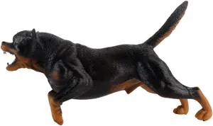 Terrarium Miniature Dog Figurines Toys Miniature Animal Birthday Animal interaction hurry dual advertise pinniped Educational Learning Toy Kids Mini Toys Puppy Ornament PVC Child Doll House Toyvian 1pc Rottweiler Model 