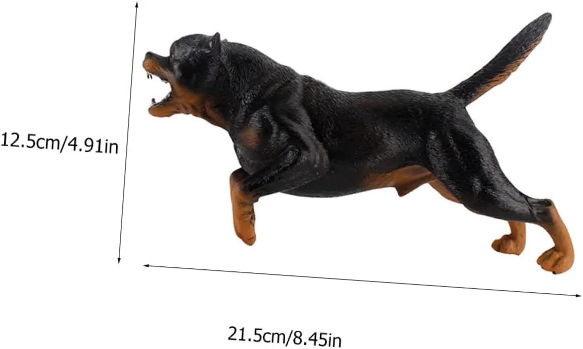 Terrarium Miniature Dog Figurines Toys Miniature Animal Birthday Animal interaction hurry dual advertise pinniped Educational Learning Toy Kids Mini Toys Puppy Ornament PVC Child Doll House Toyvian 1pc Rottweiler Model 