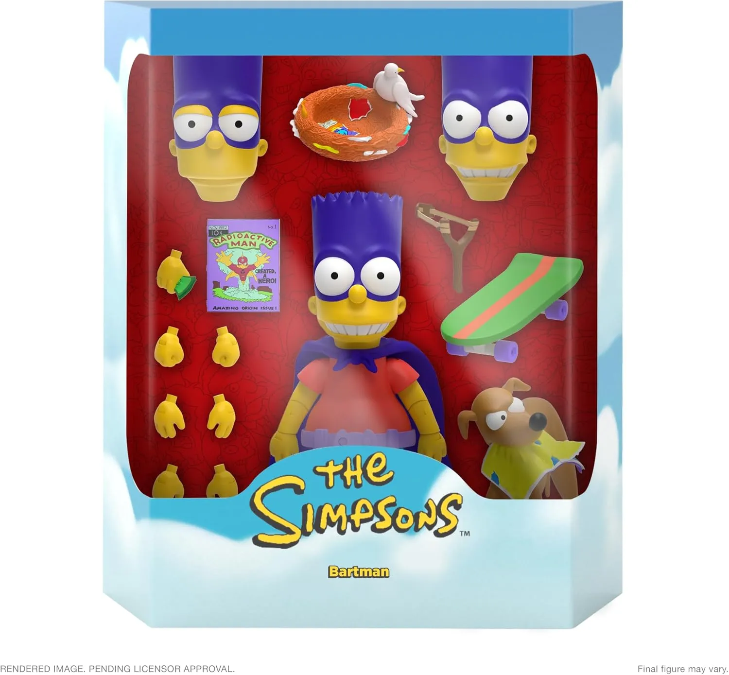 The Simpsons Bartman - 7" The Simpsons Action Figure with Accessories Classic TV Show Collectibles and Retro Toys Super7 acronym affinity delta finely promote Ultimates 