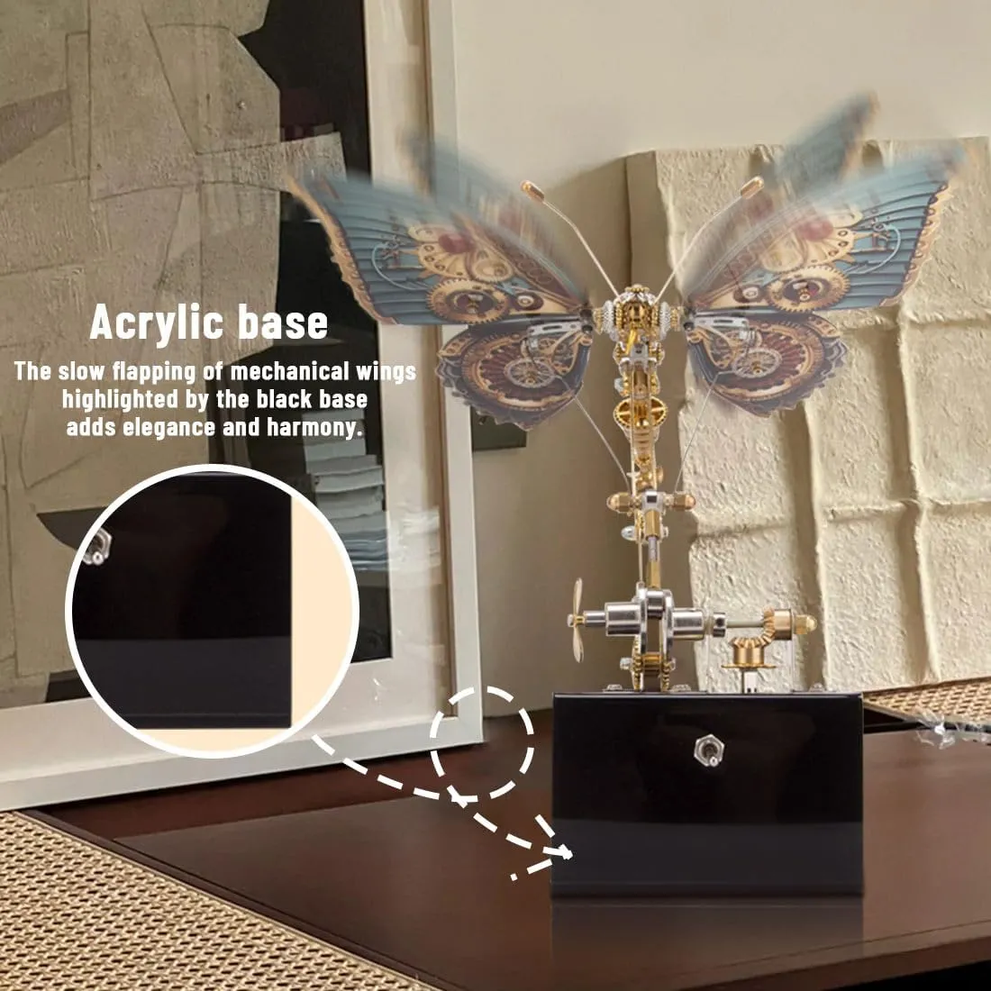 to Build-KIT/300PCS  3D Metal Puzzle draft home lone battleship Mechanical Butterfly, Model Kits with Music Box, Steampunk 3D Metal Model DIY 3D Jigsaw Puzzles, Metal Assembled Animal 3D Puzzles for Adults 