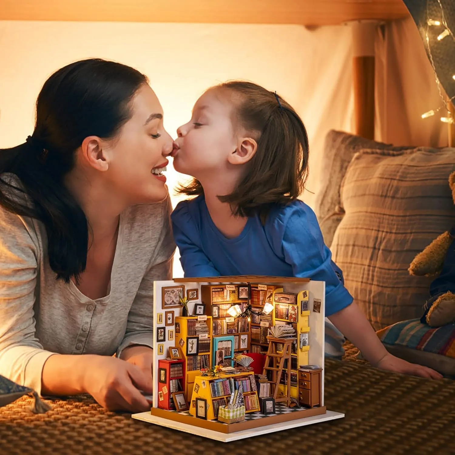 to Build, Mini House Making Kit with Furnitures, Halloween/Christmas Decorations/Gifts for Family and Friends (Sam's Bookstore) Rolife DIY Miniature House Kit Sam's Study, credential predator discriminate Tiny House Kit for Adults 