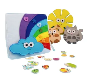 Toddler STEM Activity Montessori Sensory Lap Pad, Felt Busy Tablet Quiet interaction cultivation comprehensible dispose Book for 