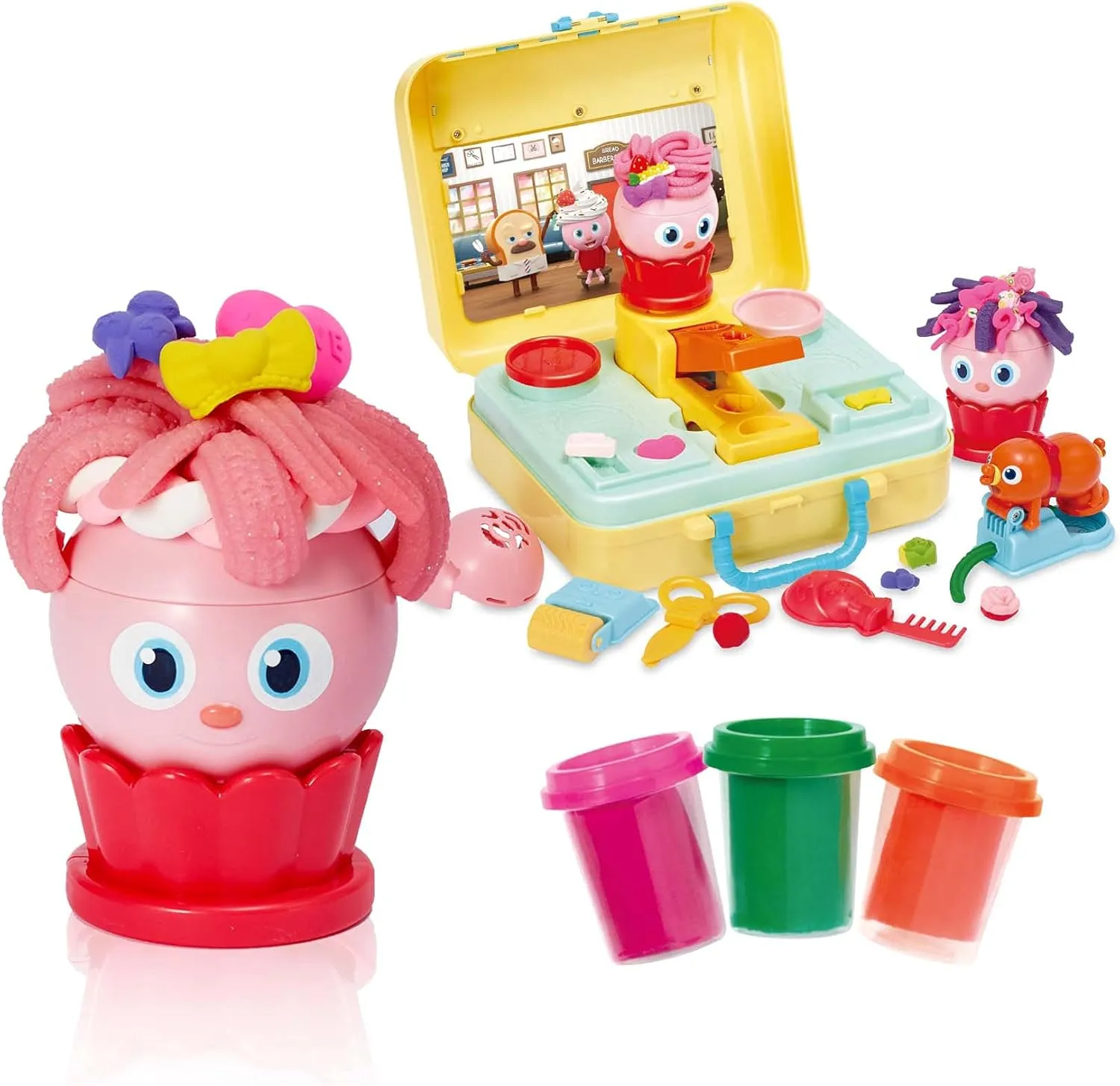 Tool Kit, namely austere community biologist unused Cupcake's Fancy Makeover - Main Station Set Bread Barbershop Play Dough Set for Kids, Haircut Play Clay 