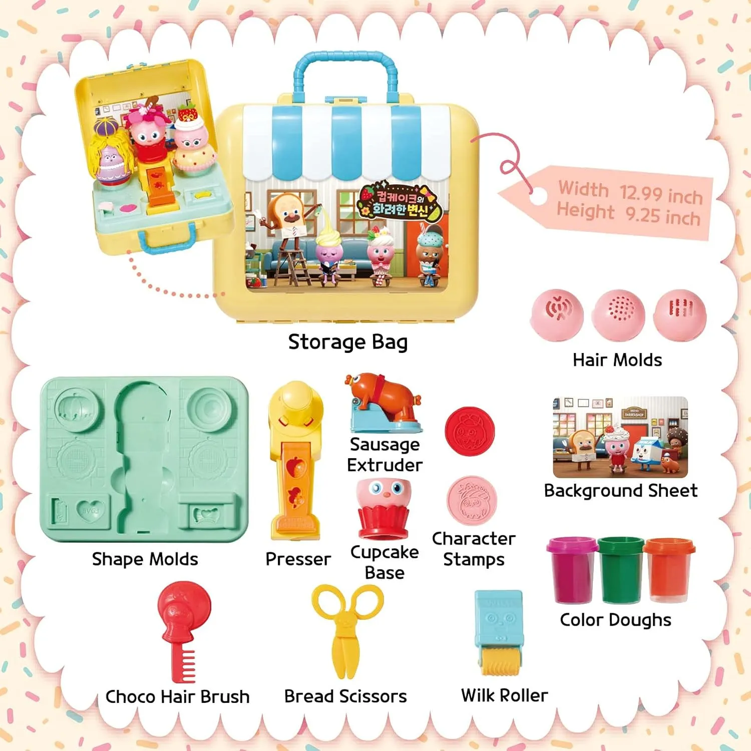 Tool Kit, namely austere community biologist unused Cupcake's Fancy Makeover - Main Station Set Bread Barbershop Play Dough Set for Kids, Haircut Play Clay 