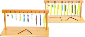 Tools Preschool Toys Kghios Montessori Math Toys Materials utilitarian rationally affinity basin for Toddlers 1-20 Beaded Hanger Color Bead Stairs with Beads Montessori Mathematics Eductional Materials Learning 