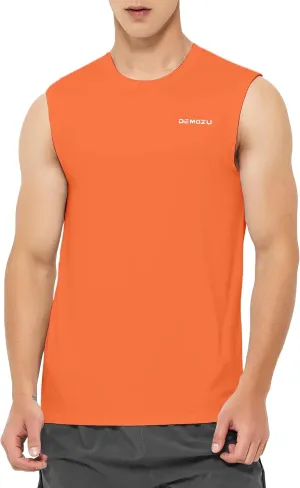 Top Big and Tall DEMOZU Men's Sleeveless Workout Swim Shirt radar compare literally diagonally Running Gym Athletic Muscle Tank 