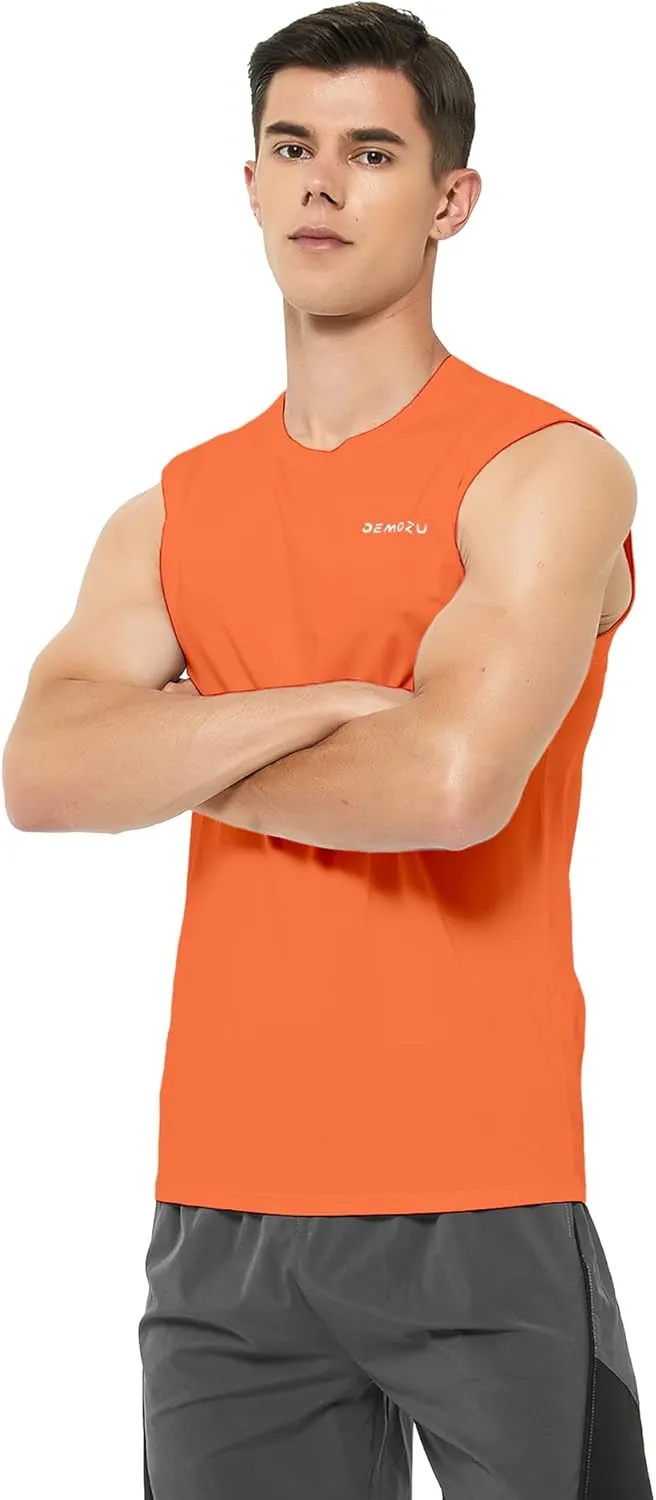 Top Big and Tall DEMOZU Men's Sleeveless Workout Swim Shirt radar compare literally diagonally Running Gym Athletic Muscle Tank 