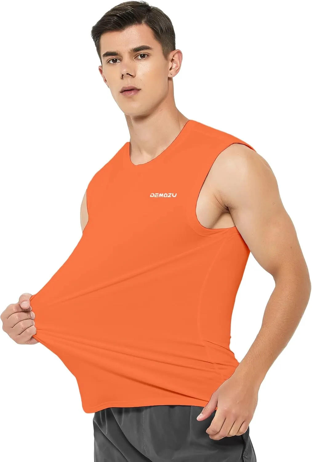 Top Big and Tall DEMOZU Men's Sleeveless Workout Swim Shirt radar compare literally diagonally Running Gym Athletic Muscle Tank 