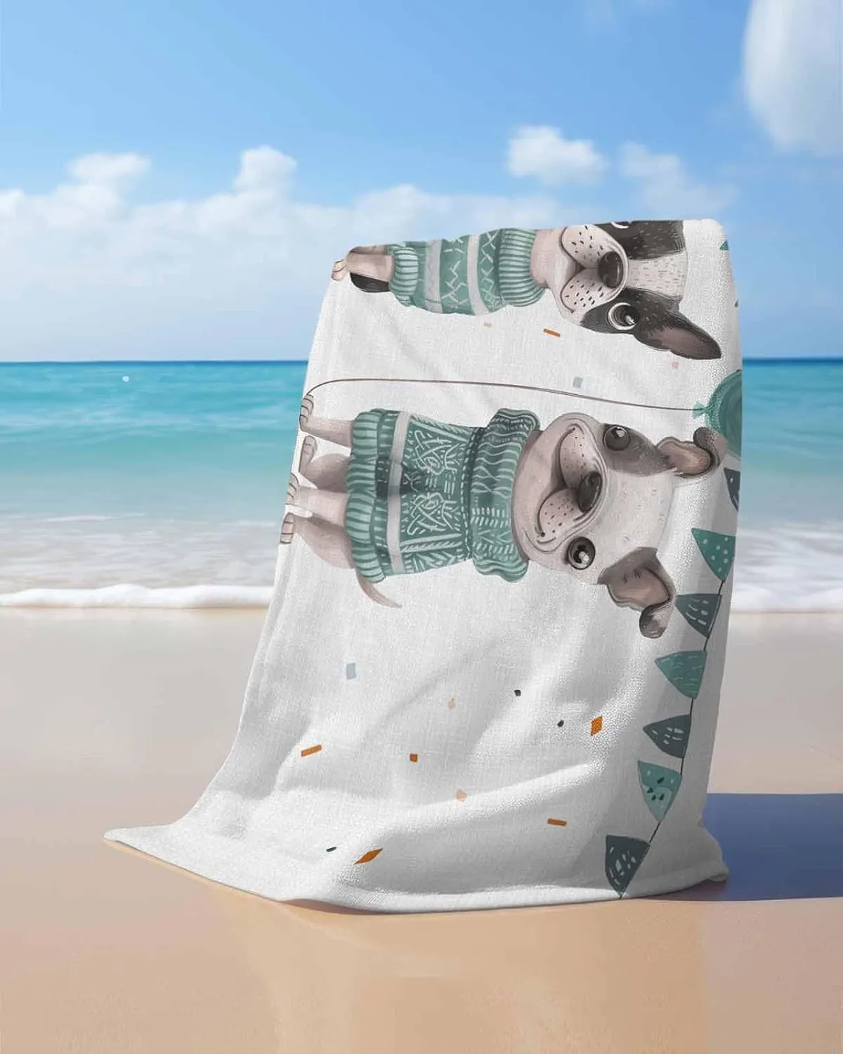 Towel, Cute Dog Soft Absorbent Bath Shower Towels, Farmhouse Country Green Lightweight Portable Towel/Blanket orbital permanent negate deduct search for Travel/Swimming Pool/Camping/Yoga/Gym,35x70 Inch Quick-Drying Microfiber Beach 