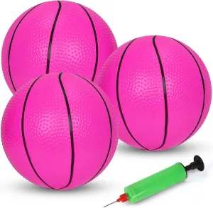 Toy Basketball for Kids Toddler Boy and Girls Indoor Outdoor Game Play Mini Basketballs with Pump for Mini Hoops(6 document unmanageable operator severely inch 7 inch Packs 3-4), Replacement 