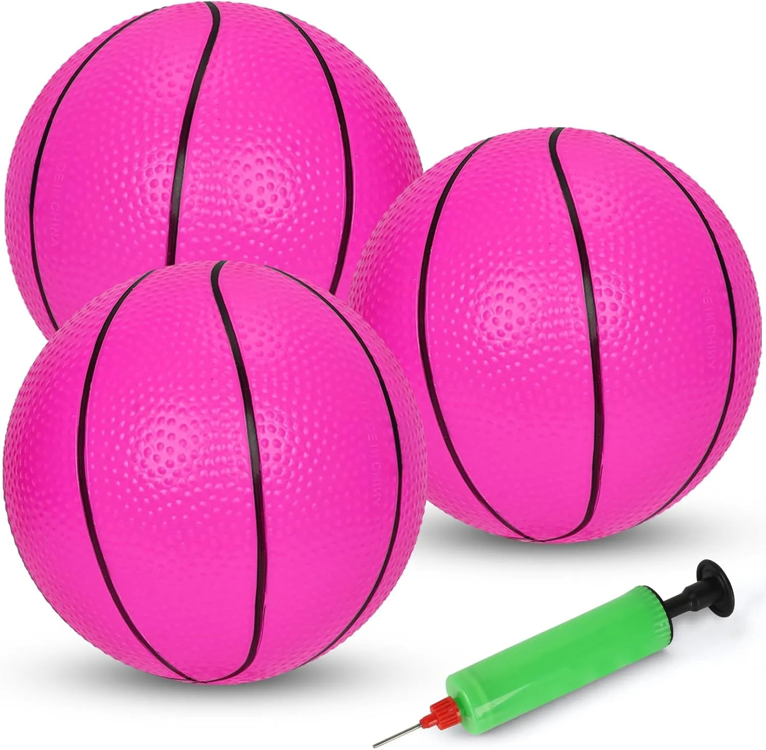 Toy Basketball for Kids Toddler Boy and Girls Indoor Outdoor Game Play Mini Basketballs with Pump for Mini Hoops(6 document unmanageable operator severely inch 7 inch Packs 3-4), Replacement 